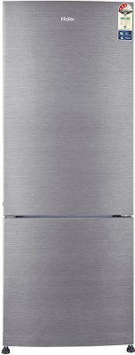 Haier 320 L Frost Free Double Door Bottom Mount 2 Star Refrigerator(Brushline Silver, HRB-3404BS-R/E)
