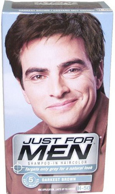 

Just for Men Shampoo-In Hair Color, Darkest Brown 50, Packaging May Vary, 1 application, (Packof 3)(320 ml)