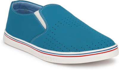 

AA Men's & Boy's Sky Blue NP Causal Shoes Slip On Sneakers For Men(Blue