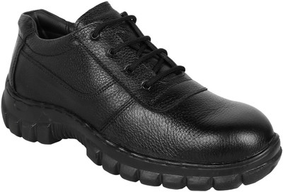 

SeeandWear Leather Safety Shoe PU Sole Lace Up For Men(Black