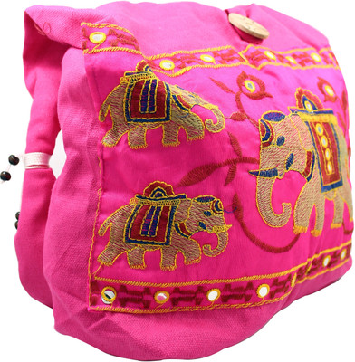 

Hydes Girls Casual Pink Canvas Sling Bag