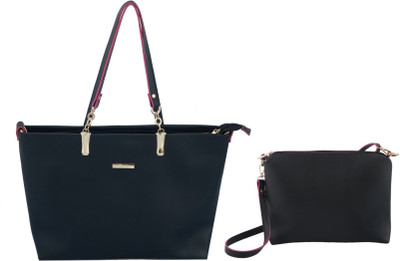 

Montaal Women Casual Black PU Shoulder Bag