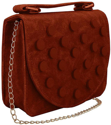 

BUY FOR CHANGE LLP Women Casual Brown PU Sling Bag