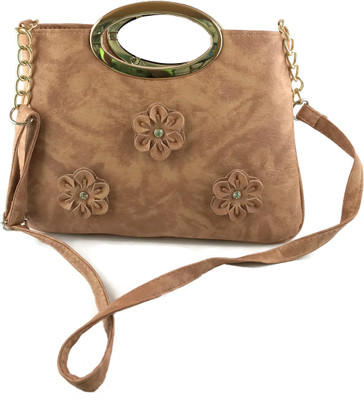 

Ferishta Women Evening/Party Beige Rexine Sling Bag
