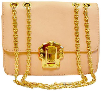 

NIRYAT INTERNATIONAL Women Casual Gold Genuine Leather Sling Bag