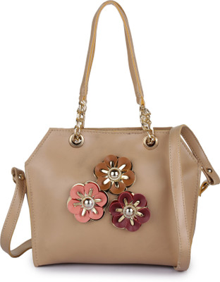 

Style Villaz Women Casual Beige Leatherette Sling Bag