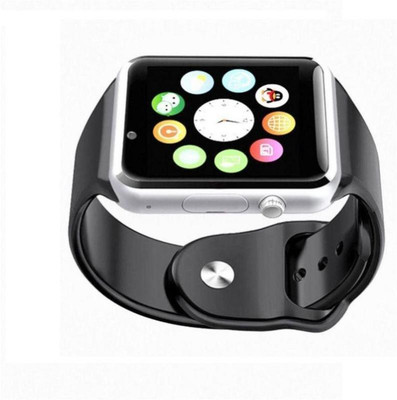 

BeatCell Bluetooth Smart Watch Compatible With All 3G , 4G Phone With Camera And Sim Card Support Silver Smartwatch(Black Strap Free Size)