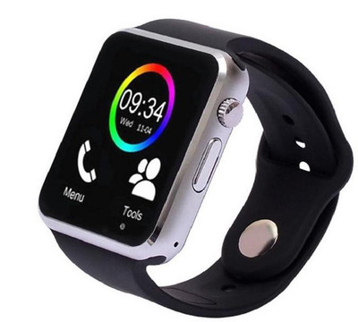 

BeatCell Bluetooth Smart Watch Compatible With All 3G , 4G Phone With Camera And Sim Card Support Silver Smartwatch(Black Strap Free Size)