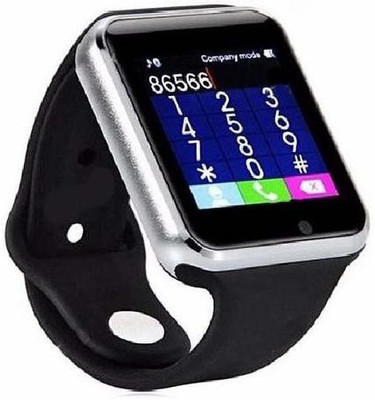 

BeatCell Bluetooth Smart Watch Compatible With All 3G , 4G Phone With Camera And Sim Card Support Silver Smartwatch(Black Strap Free Size)