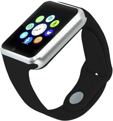 

BeatCell Bluetooth Smart Watch Compatible With All 3G , 4G Phone With Camera And Sim Card Support Silver Smartwatch(Black Strap Free Size)