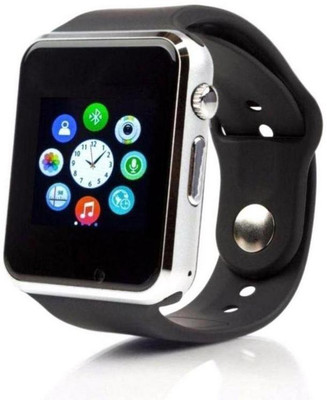 

BeatCell Bluetooth Smart Watch Compatible With All 3G , 4G Phone With Camera And Sim Card Support Silver Smartwatch(Black Strap Free Size)