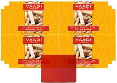 

Vaadi Herbals Divine Sandal Soap with Saffron & Turmeric (75 Gms)(75 g, Pack of 12)