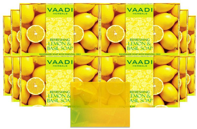 

Vaadi Herbals Refreshing Lemon and Basil Soap (75 Gms)(75 g, Pack of 12)