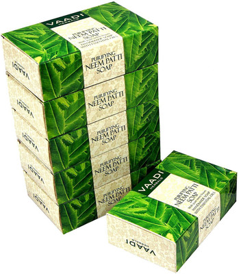 

Vaadi Herbals Neem Patti Soap - Contains pure Neem leaves (75 Gms)(75 g, Pack of 6)