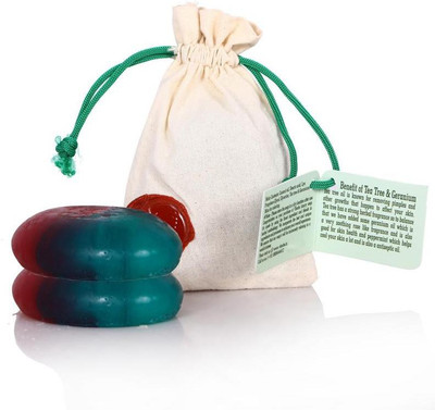 

Vherbs Pebbles Tea Tree and Geranium Antiseptic Glycerin Soap(200 g, Pack of 2)
