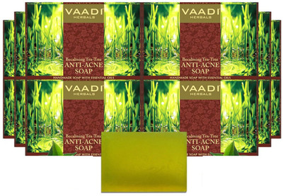 

Vaadi Herbals Becalming Tea Tree Soap Anti-Acne Therapy (75 Gms)(75 g, Pack of 12)