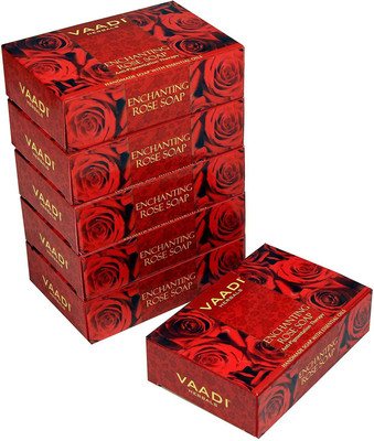 

Vaadi Herbals Enchanting Rose Soap with Mulberry Extract (75 Gms)(75 g, Pack of 6)