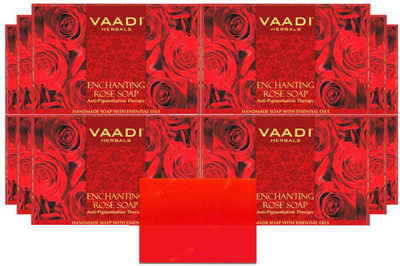 

Vaadi Herbals Enchanting Rose Soap with Mulberry Extract (75 Gms)(75 g, Pack of 12)