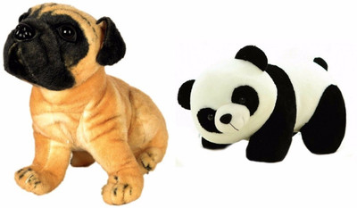 

Red Ballons Combo of Panda and Hutch Dog - 10 cm(Multicolor)