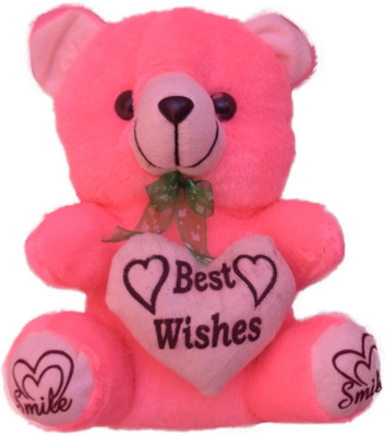 

Red Ballons Pink Super Soft Teddy Bear (Best Wishes) - 10 cm(Pink)