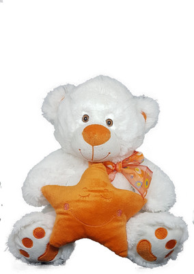 

Charms Gift Basket Teddy Bear Cute and Loverly Holding Star Gift For Kids - Premium Quality - 25 cm(White)