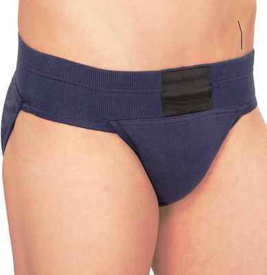

QUINERGYS ® Gym Cotton Supporter Back Covered Inner Wear Soft Underpants Abdomen Support (, Dense Blue