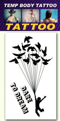 

smilendeal Smilendeal_T2523 Dare to Dream Temp Body Tattoo(Dare to Dream)
