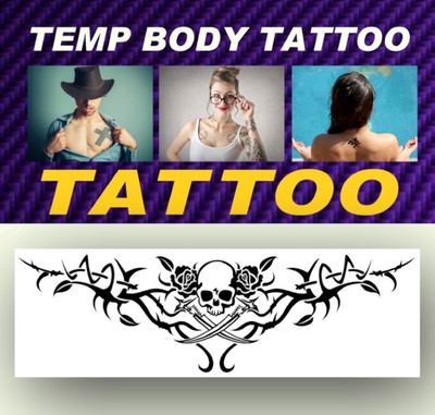 

smilendeal Smilendeal_TB0059 Skull Temp Body Big Size Tattoo(Skull)