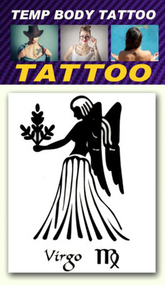 

smilendeal Smilendeal_T2447 Virgo Sun Signs Temp Body Tattoo(Virgo Sun Signs)