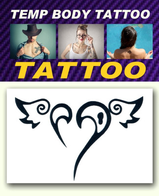 

smilendeal Smilendeal_T2592 Heart Wing Temp Body Tattoo(Heart Wing)