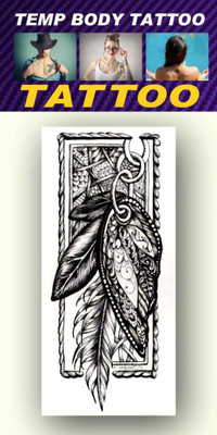 

smilendeal Smilendeal_TB0085 Dream Catcher Feather Temp Body Big Size Tattoo(Dream Catcher Feather)