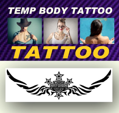 

smilendeal Smilendeal_TB0042 Harley Davidson Temp Body Big Size Tattoo(Harley Davidson)