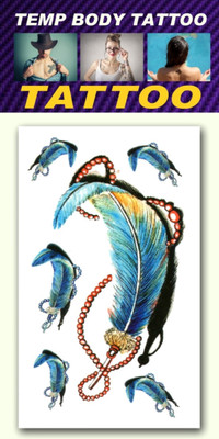 

smilendeal Smilendeal_T2559 Feather Temp Body Tattoo(Feather)