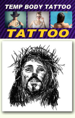 

smilendeal Smilendeal_T2606 Jesus Temp Body Tattoo(Jesus)