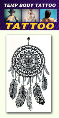 

smilendeal Smilendeal_T2497 Dreamcatcher Temp Body Tattoo(Dreamcatcher)