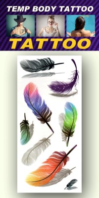 

smilendeal Smilendeal_TB0083 Feather Temp Body Big Size Tattoo(Feather)