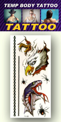 

smilendeal Smilendeal_TB0073 Eagle Temp Body Big Size Tattoo(Eagle)