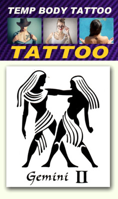

smilendeal Smilendeal_T2443 Gemini Sun Signs Temp Body Tattoo(Gemini Sun Signs)