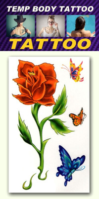 

smilendeal Smilendeal_T2453 Flower Rose Temp Body Tattoo(Flower Rose)