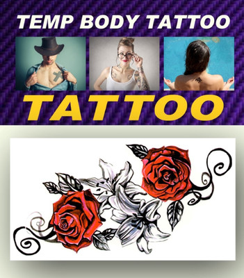 

smilendeal Smilendeal_TB0070 Rose Temp Body Big Size Tattoo(Rose)