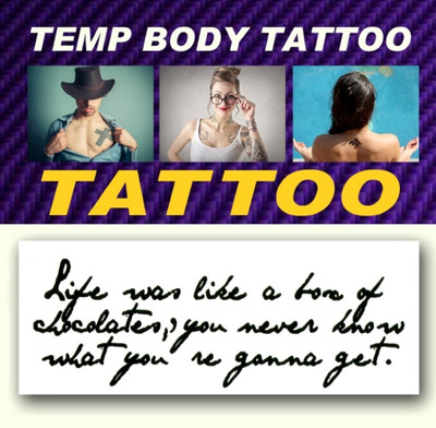 

smilendeal Smilendeal_T2588 Quote Temp Body Tattoo(Quote)