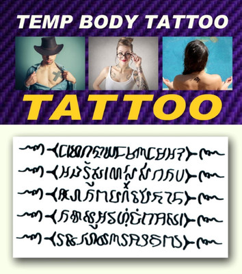 

smilendeal Smilendeal_T2509 Language Temp Body Tattoo(Language)