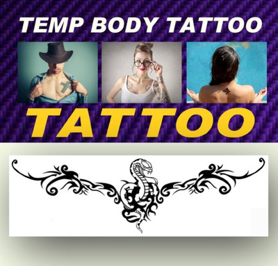 smilendeal Smilendeal_TB0054 Snake Temp Body Big Size Tattoo(Snake)