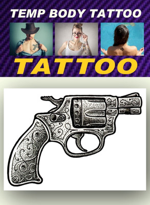

smilendeal Smilendeal_TB0071 Gun Temp Body Big Size Tattoo(Gun)