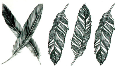 

smilendeal Smilendeal_T2560 Feather Temp Body Tattoo(Feather)