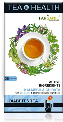 FARGANIC DIABETIC GREEN TEA, Tea & Health Series with Active Ingredients. 25 Tea Bags Chamomile Green Tea Bags Box(25 Bags) FARGANIC DIABETIC GREEN TEA, Tea & Health Series with Active Ingredients. 25 Tea Bags Chamomile Green Tea Bags Box(25 Bags)