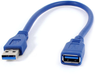 

Kebilshop TV-out Cable USB Extension Male to Female Cable 30cm USB 2.0 V High Speed USB Cable (Blue)(Blue, For TV, .30)