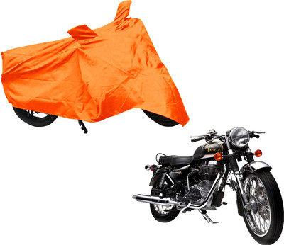 AUTO PEARL Two Wheeler Cover for Royal Enfield(Electra Delux, Orange)