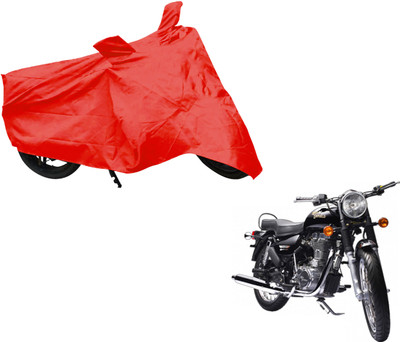 AUTO PEARL Two Wheeler Cover for Royal Enfield(Electra Delux, Red)