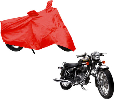 AUTO PEARL Two Wheeler Cover for Royal Enfield(Electra Delux, Red)